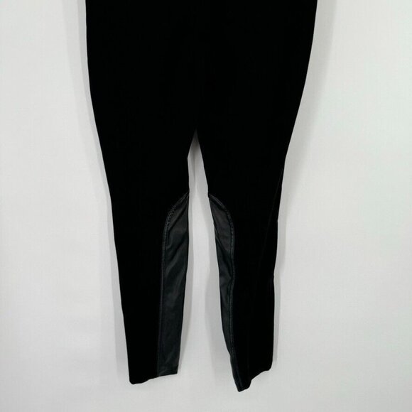 J Crew Gigi Pants faux Leather Trim Black Womens Size 12 Stretch equestrian - Picture 11 of 16